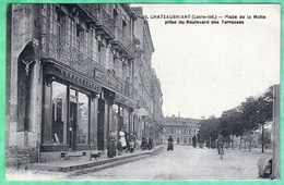 Delcampe - 60 - CHATEAUBRIANT - PLACE DE LA MOTTE, PRISE DU BOULEVARD DES TERRASSES - Châteaubriant