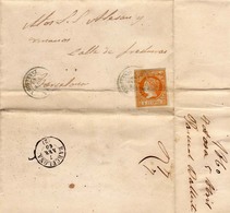 Año 1860 Edifil 52 Isabel II Carta Matasellos Tortosa Tarragona , Pascual Balleste - Storia Postale
