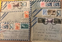 ARGENTINA - Lot De 6 Lettres Avec Correspondance De 1952 Pour Pierre Baudoin Médecin à Paris + Sa Femme Sur Le Laennec - Lettres & Documents