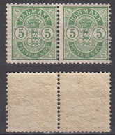 Dänemark Denmark Mi# 34 YB ** MNH Pair 5 Oere 1895 - Unused Stamps