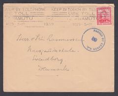 1938. New Zealand. Georg VI 1 D On Cover To Denmark From TE AWAMUTU NO 25 1939. Very ... (MICHEL 238) - JF323575 - Brieven En Documenten