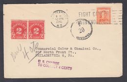 1948. New Zealand. Georg VI 2 D On Postage Due Cover From AUCKLAND 12 APR 1948. To Ph... (MICHEL 242+) - JF323578 - Lettres & Documents