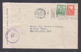 1942. New Zealand. Georg VI 1 D + 2 D Maori House On Cover To New York, USA From WELL... (MICHEL 239+) - JF323579 - Brieven En Documenten