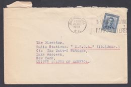 1950. New Zealand. Georg VI 3 D On Cover To United Nations Radio, Lake Success, New Y... (MICHEL 243) - JF323581 - Lettres & Documents