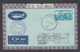 1934. New Zealand. FIRST TRANS -TASMAN AIR MAIL NEW ZEALAND AUSTRALIA FEB. 1934 7 D T... (MICHEL 187) - JF323592 - Briefe U. Dokumente
