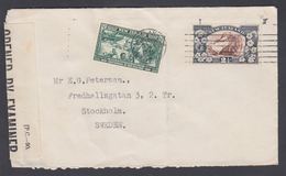 1945. New Zealand. Landscapes 2½ D + 1 D On Cover To Sweden From AUCKLAND 6 SEP 1945.... (MICHEL 216) - JF323598 - Briefe U. Dokumente