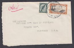 1940. New Zealand. Landscapes 3 Sh. + 1 Sh. On Cover To Cleveland, USA From WELLINGTO... (MICHEL 225+) - JF323610 - Cartas & Documentos