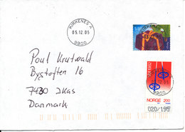 Norway Cover With Perfect Canceled Stamps Kirkenes 5-12-2005 Sent To Denmark - Cartas & Documentos