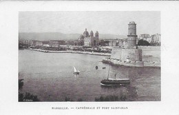 Marseille - Cathédrale Et Fort Saint Jean (carte Des Années 1930)  - Carte Non écrite - Otros Monumentos