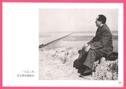 Affiche 18,3 X 13 Cm - MAO ZEDONG Ou MAO TSÉ-TOUNG Han Chinese Revolutionary Political - Président De La Chine - Pensif - Affiches