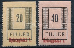 ** 1944/45 Nyíregyháza Helyi Kiadás II. 20f + 40f (210.000) Vizsgálat Nélkül - Sonstige & Ohne Zuordnung