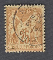 France - Timbres Oblitérés - Type Sage - N°92 - Cote: 5 Euros - 1876-1898 Sage (Tipo II)
