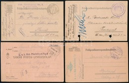 1915-1916 4 Db Tábori Posta Levelezőlap Klf Lókórház és Lóállomás Bélyegzőkkel - Other & Unclassified
