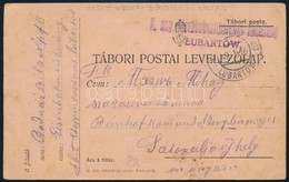 1916 Tábori Posta Levelezőlap "EP LUBARTOW" , "K. Ung. Eirenbahusichherungs Abteilung LUBARTÓW" - Other & Unclassified