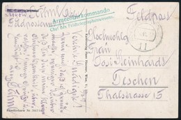 1917 Tábori Posta Képeslap "K.u.K. FP 11" , "Armeeoberkommando Chef Des Feldtelegraphenwesens" - Other & Unclassified