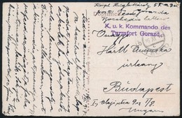 1917 Tábori Posta Képeslap "K.u.K. Kommando Des Turmfort Gorazda" - Other & Unclassified