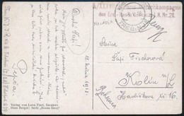 1918 Tábori Posta Képeslap "K.u.K. MP TREBINJE" , "5/XXXVII. Malaria - Marschkompagnie Des Ers-Baons Des K.u.k. I. R. Nr - Other & Unclassified