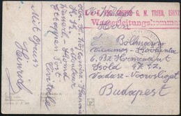 1918 Tábori Posta Képeslap / Field Postcard "K.u.k. ING. GRUPPE G.M. TRIEB, ISONZO Wasserleitungskommando" + "EP (Civida - Other & Unclassified