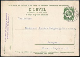 1930 Futott D-Levél (hirdetéses Levelezőlap) érdekes Szöveggel (250.000) - Other & Unclassified