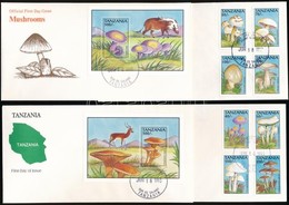 1993 Gomba Sor Mi 1493-1500 + Blokksor Mi 218-219 4 Db FDC-n - Other & Unclassified