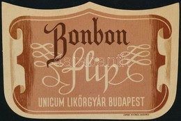 Bonbon Flip Unicum Likőrgyár Címke - Advertising