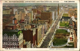 * T2/T3 1927 Chicago, Michigan Boulevard, Looking North, Seen From Aeroplane (fl) - Unclassified