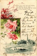 T3 1902 Flowers, Romantic Litho Greeting Postcard (EK) - Unclassified