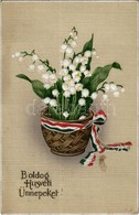 T2/T3 1915 Boldog Húsvéti Ünnepeket! / Patriotic Easter Greeting Card, Hungarian Flag, Flowers. Emb. Litho (EK) - Unclassified