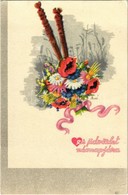 ** T2 Szíves üdvözlet Névnapjára! / Hungarian Name Day Greeting Card S: Bozó - Unclassified