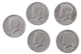 Amerikai Egyesült Államok 1971-1976. 1/2$ Cu-Ni "Kennedy" (5x) T:2 USA 1971-1976. 1/2 Dollar Cu-Ni "Kennedy" (5x) C:XF - Unclassified