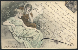 AUTOGRAPHS: GUIDO Y SPANO, Guido: Argentine Poet, Signed Autograph And Manuscript Poem Written On A Postcard Used In Bue - Autres & Non Classés