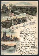GERMANY: BAMBERG: Gruss Aus Bamberg, Lithographed, With Very Nice Views, Used In 1901, Fine Quality! - Autres & Non Classés