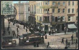 GERMANY: HAMBURG: Adolphplatz M. Börse, Trams And Stores, Sent To Argentina In 1907, VF! - Autres & Non Classés