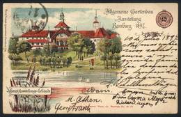 GERMANY: HAMBURG: Allgemaine Gartenbau Ausstelung 1897, Beautiful Official PC Of The Exposition Sent To Argentina On 11/ - Autres & Non Classés