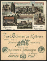 GERMANY: HEILBRONN: 1897 Exposition Of Industry Commerce & Art, Litho PC, Ed. H. Volk, With Advertising For Fried. Acker - Autres & Non Classés