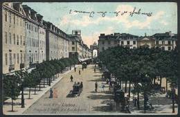 PORTUGAL: LISBOA: Praca De D. Pedro IV And Rua Augusta, Used In 1919, Fine Quality! - Lisboa