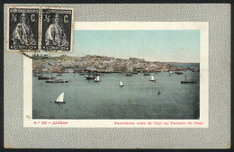 PORTUGAL: LISBOA: Panorama, Boats, Used In Circa 1915, VF Quality - Lisboa
