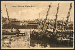 PORTUGAL: LISBOA: Boats At The Port, Used In 1929, Very Nice, VF Quality - Lisboa