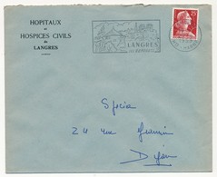 FRANCE => Vignette "L'Hopital Problème National" Sur Enveloppe OMEC De LANGRES 1959, En Tête Hopitaux Hospices Langres - Covers & Documents