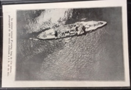 Navire De Guerre - Croiseur Américain " WYOMING" Us Navy Vu Du Ciel - Coupure De Presse (encadré Photo) De 1936 - Autres & Non Classés