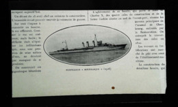 Navire De Guerre - Torpilleur "BOURRASQUE" à Cherbourg  - Coupure De Presse (encadré Photo) De 1926 - Autres & Non Classés