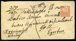 1871. 5Kr Díjjegyes Boríték, értéklevélként Felhasználva, Egerbe Küldve, Dekoratív Darab! - Used Stamps