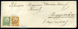 BUDAPEST 1873. Szép Levél 3Kr+2Kr  Rigyicára Küldve - Oblitérés
