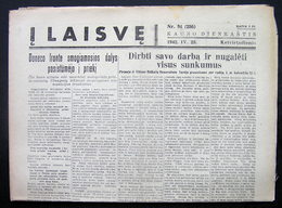 Lithuanian Newspaper/ Į Laisvę No. 35 1942.04.23 - Allgemeine Literatur