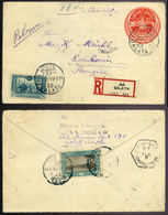 TÖRÖKORSZÁG 1901. Dekoratív Ajánlott Díjjegyes Levél Dombóvárra Küldve - Covers & Documents
