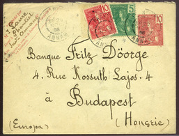 INDOKÍNA Phan Thiet 1906. Díjjegyes Kiegészített Boríték Magyarországra Küldve - Covers & Documents