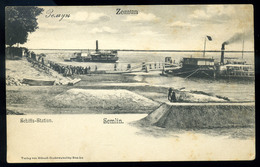 ZIMONY 1900. Kikötő, Régi Képeslap - Serbia