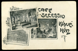BUDAPEST 1905. Ca. Secessio Kávéház, Régi Képeslap - Hungary