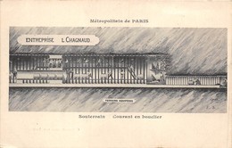 PARIS-METROPOLITAIN DE PARIS, SOUTERRAIN COURANT EN BOUCLIER - Pariser Métro, Bahnhöfe