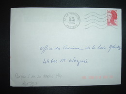 LETTRE TP LIBERTE 2,00 ROUGE OBL.MEC.19-6 1984 12 LA PRIMAUBE + TRI INDEXATION BARRES ROSES Marque à Sec H4 - Covers & Documents